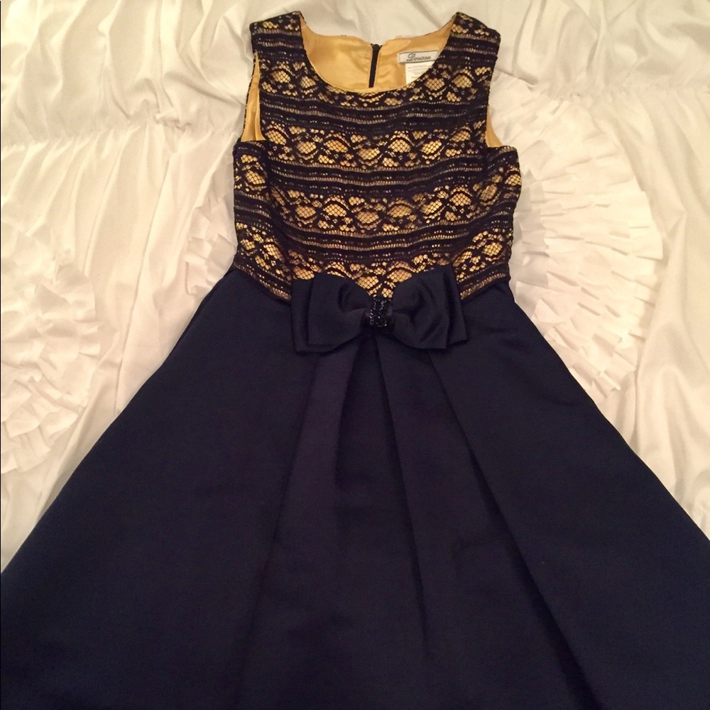 Dorissa satin and lace gown